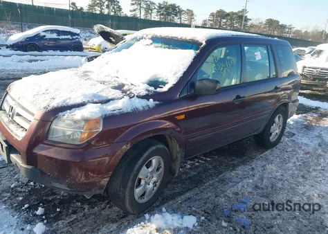 2007 Honda Pilot Lx из США, поврежденный, VIN 2HKYF18167H540552